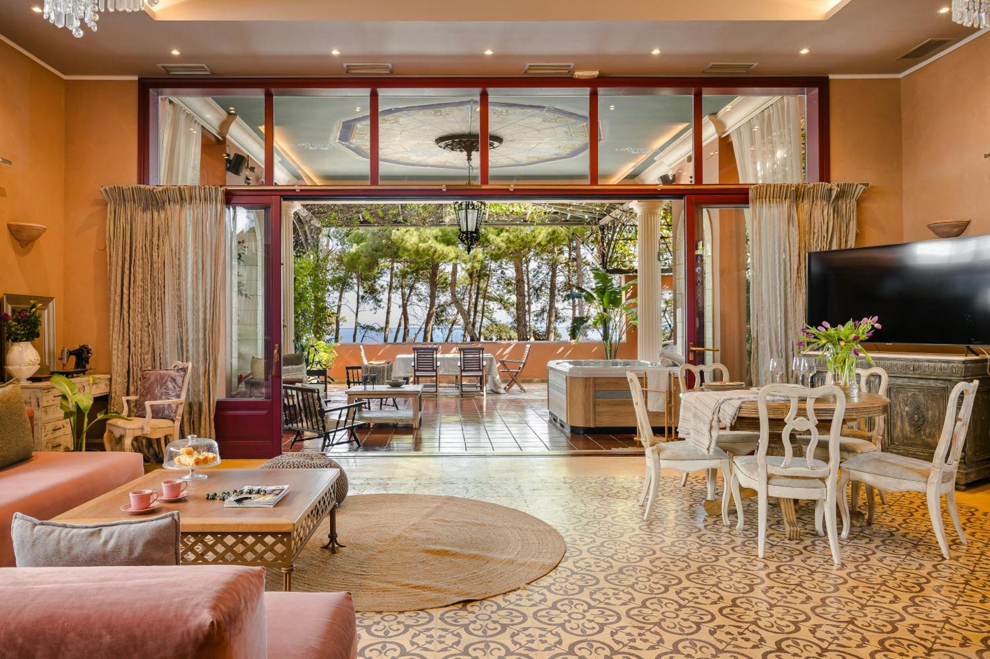 Scorpios Mansion / Downtown Skala / Seaside Villa Exterior foto